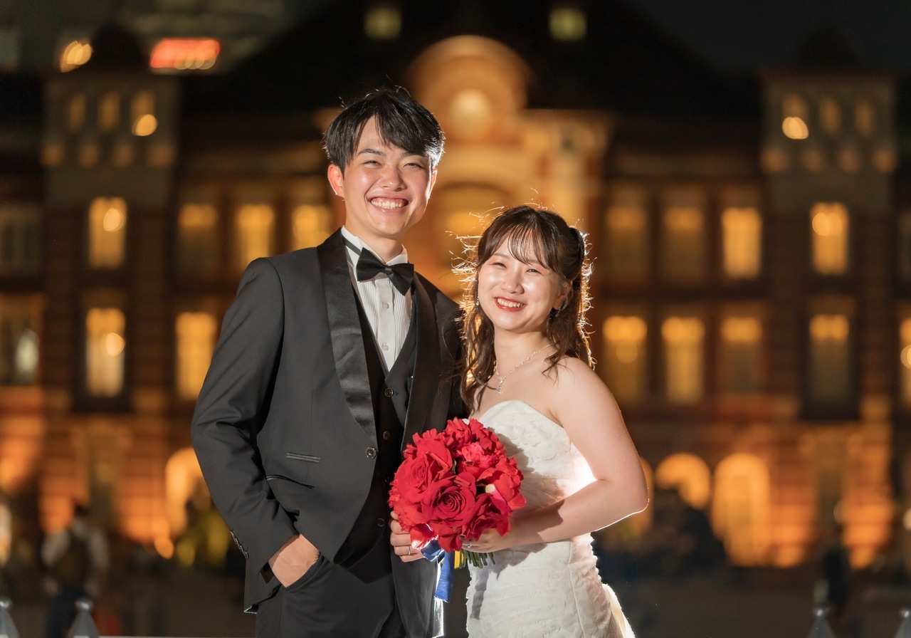 東京駅にも新郎新婦様はお越しくださいました。